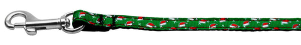 Santa Hat Nylon And Ribbon Collars . Wide X Leash