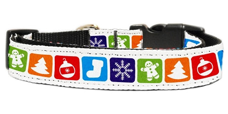 Classic Christmas Nylon Dog Collar