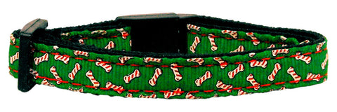 Candy Cane Bones Nylon And Ribbon Collars  Cat Safety