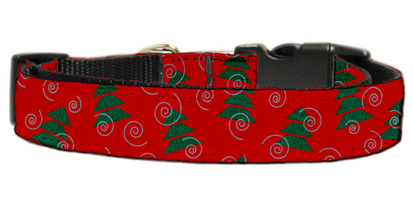 Christmas Trees Nylon Dog Collar