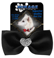 Crystal Heart Widget Pet Bowtie