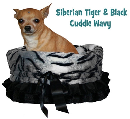 Siberian Tiger Reversible Snuggle Bugs Pet Bed, Bag, And Car Seat In One