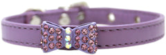 Bow-dacious Crystal Dog Collar Size