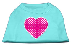 Pink Swiss Dot Heart Screen Print Shirt