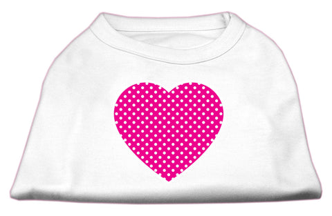 Pink Swiss Dot Heart Screen Print Shirt