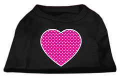 Pink Swiss Dot Heart Screen Print Shirt