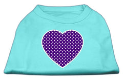 Purple Swiss Dot Heart Screen Print Shirt