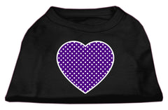 Purple Swiss Dot Heart Screen Print Shirt