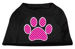 Pink Swiss Dot Paw Screen Print Shirt