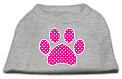 Pink Swiss Dot Paw Screen Print Shirt