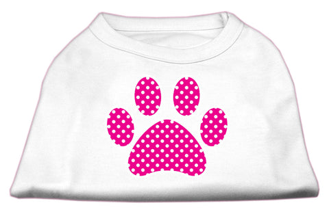Pink Swiss Dot Paw Screen Print Shirt