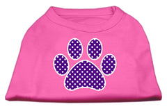 Purple Swiss Dot Paw Screen Print Shirt