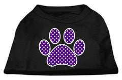 Purple Swiss Dot Paw Screen Print Shirt