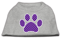 Purple Swiss Dot Paw Screen Print Shirt