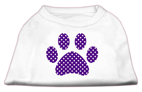 Purple Swiss Dot Paw Screen Print Shirt