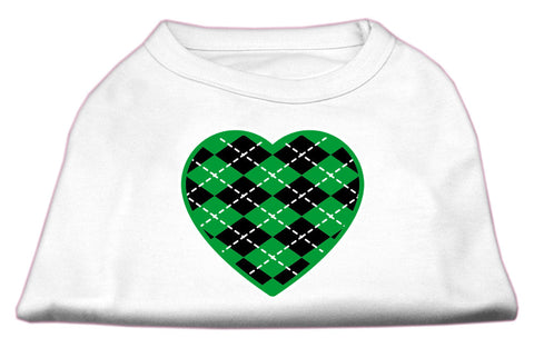 Argyle Heart Green Screen Print Shirt