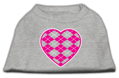 Argyle Heart Pink Screen Print Shirt