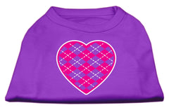 Argyle Heart Pink Screen Print Shirt