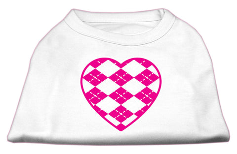 Argyle Heart Pink Screen Print Shirt