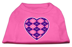 Argyle Heart Purple Screen Print Shirt