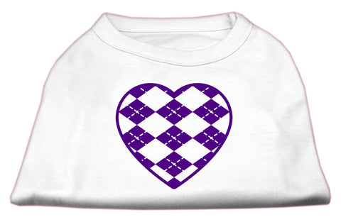 Argyle Heart Purple Screen Print Shirt