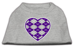 Argyle Heart Purple Screen Print Shirt