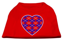 Argyle Heart Purple Screen Print Shirt