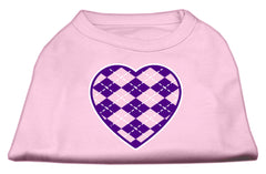 Argyle Heart Purple Screen Print Shirt