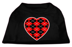 Argyle Heart Red Screen Print Shirt
