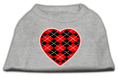 Argyle Heart Red Screen Print Shirt
