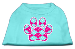 Argyle Paw Pink Screen Print Shirt