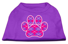 Argyle Paw Pink Screen Print Shirt