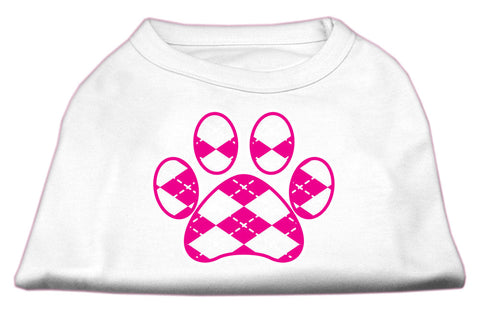 Argyle Paw Pink Screen Print Shirt