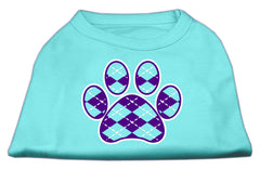 Argyle Paw Purple Screen Print Shirt