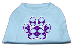 Argyle Paw Purple Screen Print Shirt