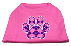 Argyle Paw Purple Screen Print Shirt