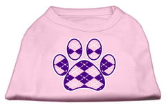 Argyle Paw Purple Screen Print Shirt