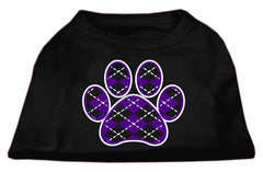 Argyle Paw Purple Screen Print Shirt