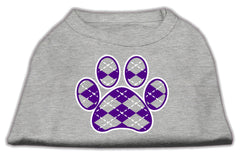 Argyle Paw Purple Screen Print Shirt