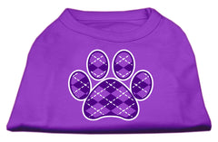 Argyle Paw Purple Screen Print Shirt