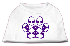 Argyle Paw Purple Screen Print Shirt