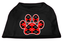 Argyle Paw Red Screen Print Shirt