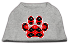 Argyle Paw Red Screen Print Shirt