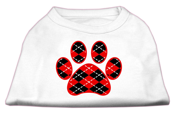 Argyle Paw Red Screen Print Shirt