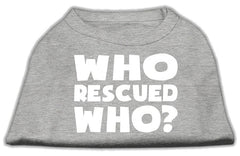 Who Rescued Who Screen Print Shirt