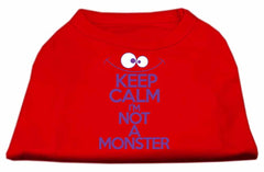 Keep Calm Screen Print Dog Shirt