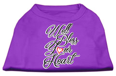 Well Bless Your Heart Screen Print Dog Shirt