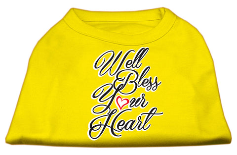 Well Bless Your Heart Screen Print Dog Shirt