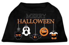 Merry Halloween Screen Print Dog Shirt