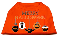 Merry Halloween Screen Print Dog Shirt